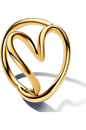 PANDORA ESSENCE pozlacený prsten srdce 163288C00
