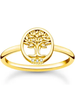 Thomas Sabo Prsten Tree of Love with white stones gold TR2375-414-14