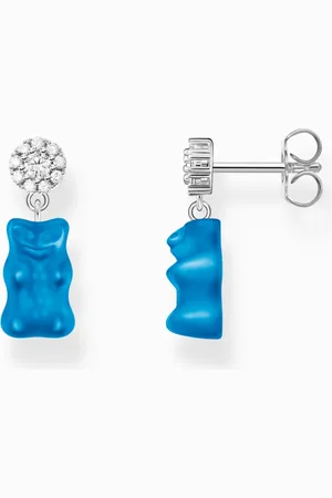 Thomas Sabo X HARIBO náušnice Blue goldbear H2330-052-1