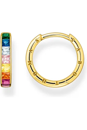Thomas Sabo Náušnice Colourful stones pavé gold CR668-996-7