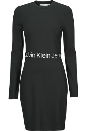 Calvin Klein Textil LOGO ELASTIC MILANO LS DRESS