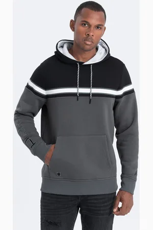 Ombre Clothing Textil Pánská mikina s kapucí Kardred šedá