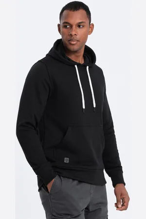 Ombre Clothing Textil Pánská mikina s kapucí Rifumu černá