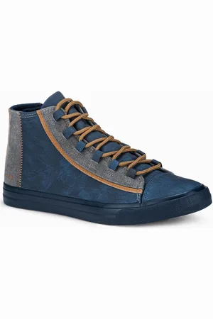 Ombre Clothing Boty Pánské kotníkové tenisky Haney navy