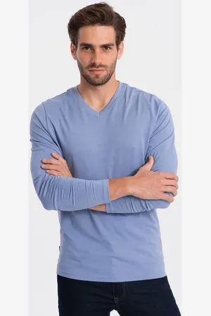 Ombre Clothing Textil Pánské tričko s dlouhým rukávem Avasant světle