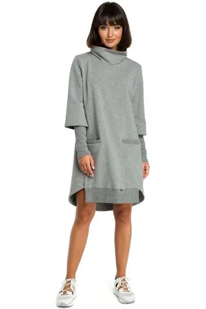BeWear Textil Dámské mini šaty Yulara B089 šedá
