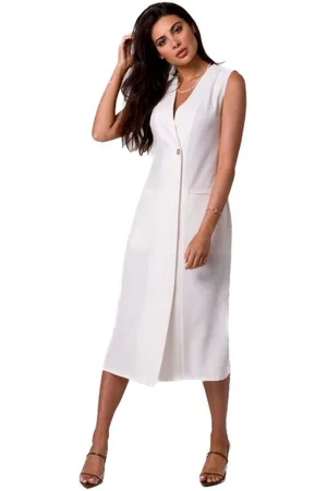 BeWear Textil Dámské midi šaty Annaree B254 krémová