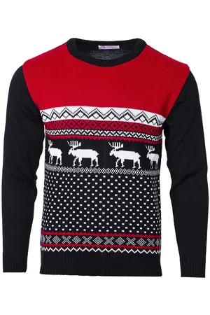 Wayfarer Textil Vánoční svetr se sobem Marching Reindeer červený