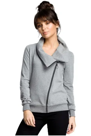 BeWear Textil Dámská mikina na zip Bunlemphius B071 šedá