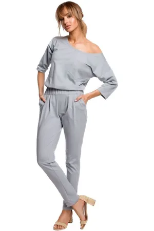 MADE OF EMOTION Textil Dámský overal Jampa M497 světle šedá