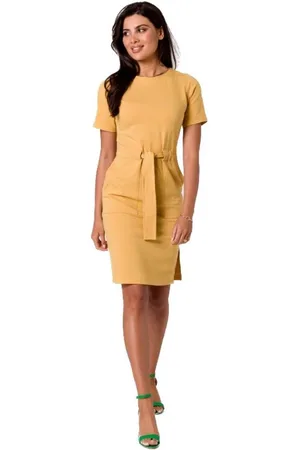 BeWear Textil Dámské mini šaty Viflor B263 medová
