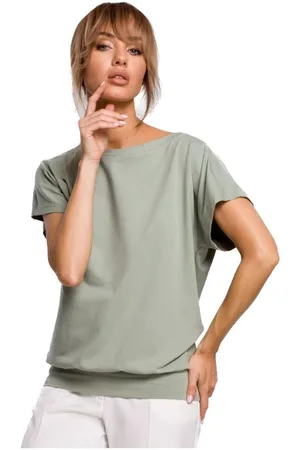 MADE OF EMOTION Textil Dámský top Wangdup M498 pistáciová
