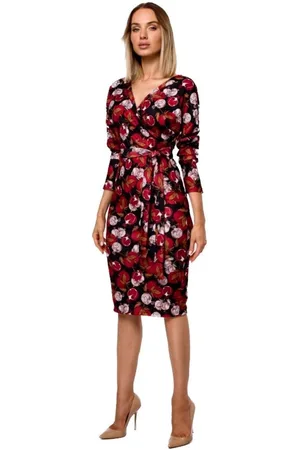 BeWear Textil Dámské mini šaty Gyolin M524 černo-červená