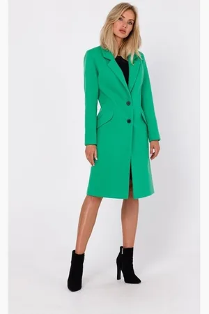 MADE OF EMOTION Textil Dámský kabát crombie coat Maduna M758 světle