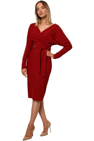 BeWear Textil Dámské mini šaty Gyengi M523 červená