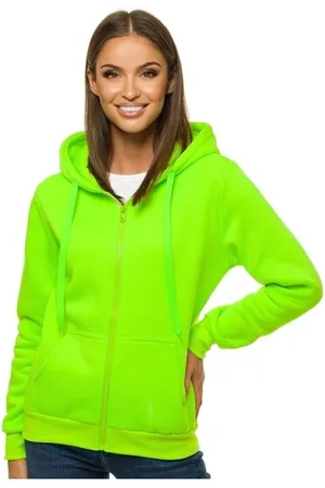 Ozonee Textil Dámská mikina s kapucí Lismore neonová