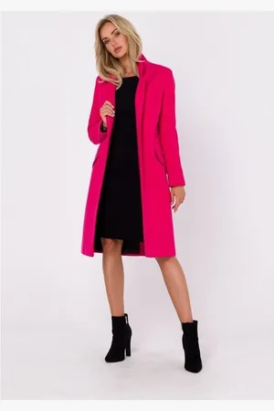 MADE OF EMOTION Textil Dámský kabát crombie coat Maduna M758 fuschiová