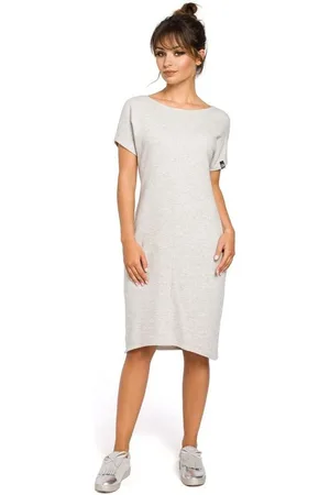 BeWear Textil Dámské midi šaty Almut B050 tmavě šedá