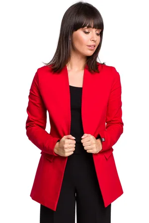 BeWear Textil Dámské dlouhé sako Wendelin B102 červená