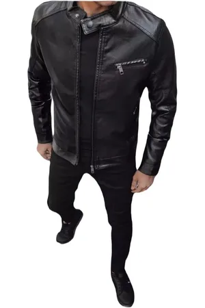 D-Street Textil Pánská bunda kožená Dreary černá