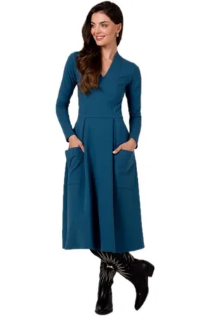 BeWear Textil Dámské maxi šaty Colgrellam B266 mořská modrá