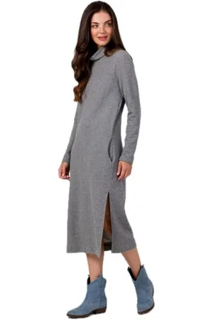 BeWear Textil Dámské svetrové šaty Kyres B274 šedá