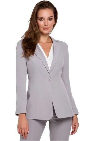 Makover Textil Dámské formální sako Gwenelott K036 šedá