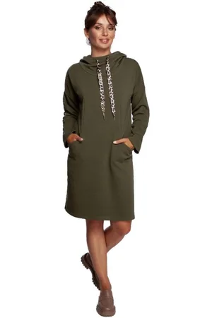 BeWear Textil Dámské mini šaty Man B238 olivová