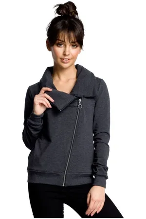 BeWear Textil Dámská mikina na zip Bunlemphius B071 grafitová
