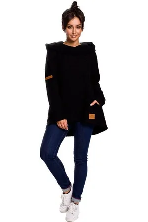 BeWear Textil Dámská mikina s kapucí Meinolf B131 černá