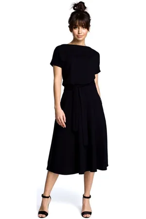 BeWear Textil Dámské midi šaty Evap B067 černá