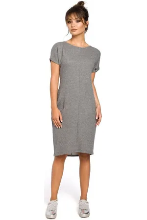 BeWear Textil Dámské midi šaty Almut B050 šedá