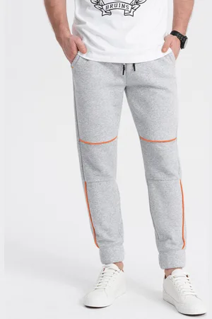 Ombre Clothing Textil Pánské tepláky Pingamma šedá melanžová