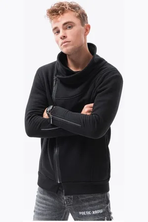 Ombre Clothing Textil Pánská mikina s kapucí London UrbanX černá