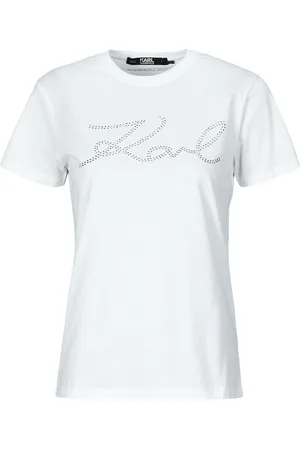 Karl Lagerfeld Textil rhinestone logo t-shirt