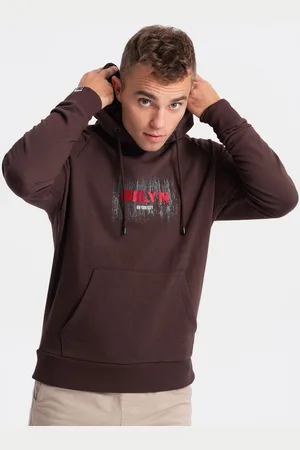 Ombre Clothing Textil Pánská mikina s kapucí Galgaliel tmavě
