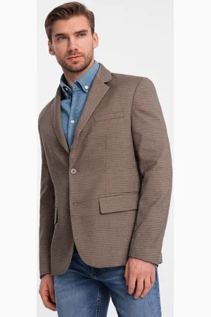 Ombre Clothing Textil Pánské kostkované sako Durothil