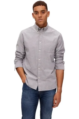 SELECTED Textil Noos Regrick Oxford Shirt - Pirate Black