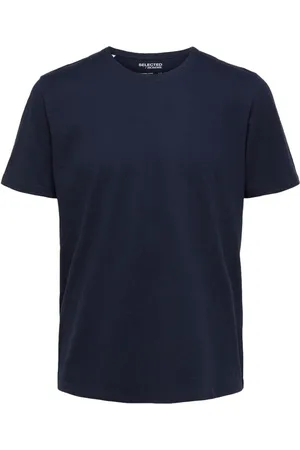 SELECTED Textil Noos Pan Linen T-Shirt - Navy Blazer