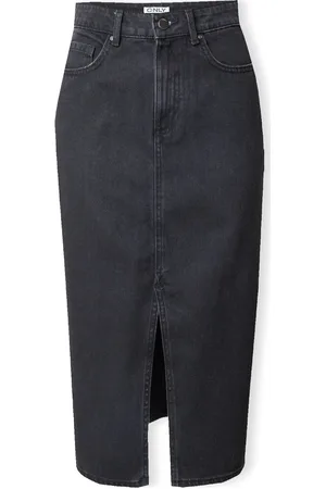 ONLY Textil Noos Bianca Midi Skirt - Washed Black
