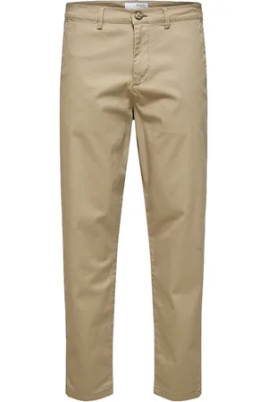 SELECTED Textil Noos Slim Tape New Miles Pants - Greige