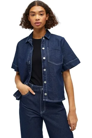 Object Textil Shirt Gemme - Dark Blue Denim