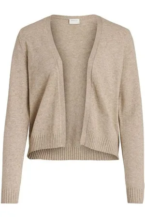 VILA Textil Ril Short Cardigan - Natural Melange