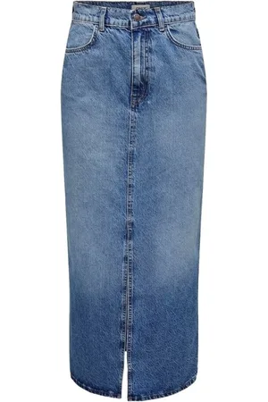 ONLY Textil Noos Cilla Long Skirt - Medium Blue Denim