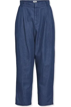 Object Textil Joanna Trousers - Medium Blue Denim