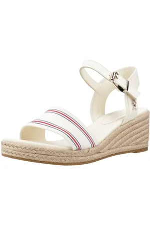 Tommy Hilfiger Boty SHIRTING WEDGE SANDAL