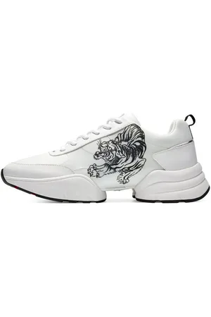 ED HARDY Boty Caged runner tiger white-black