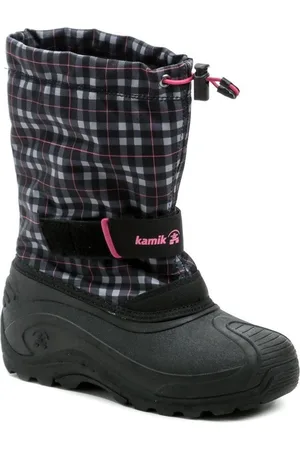 Kamik Boty FINLEY black pink dětské zimní sněhule