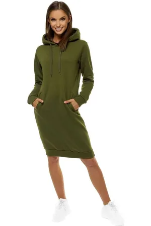 Ozonee Textil Dámská mikina s kapucí Nirro khaki