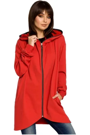 BeWear Textil Dámská dlouhá mikina Lirohn B054 červená